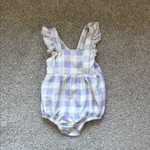 Gerber Blue and White Checkered Kids One Piece